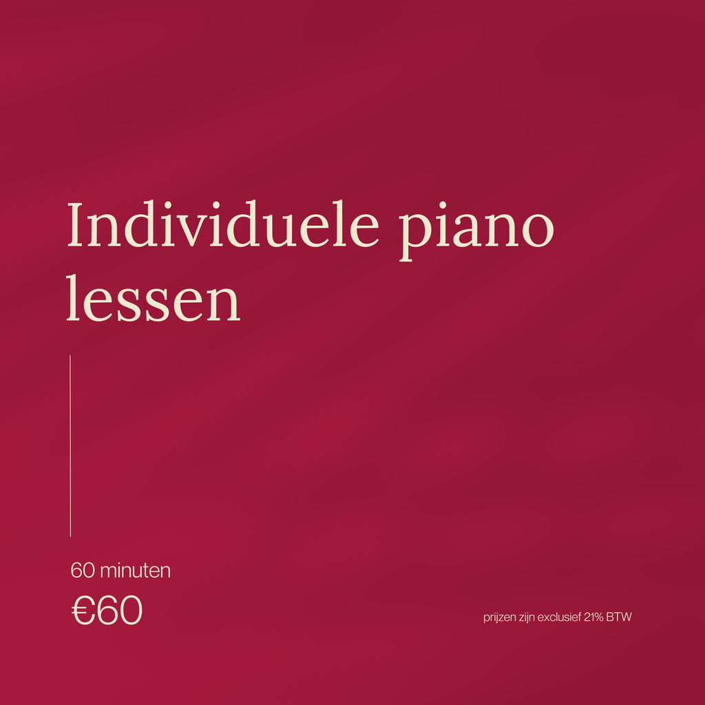 Individuele lessen piano : 60 minuten